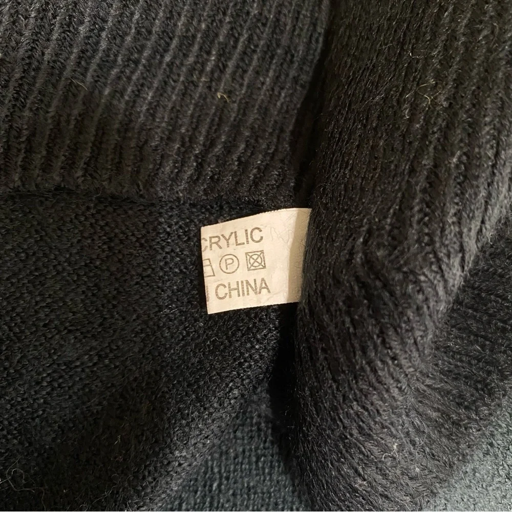 Navy Blue to Light Gray Ombre Versatile Scarf & Button Wrap